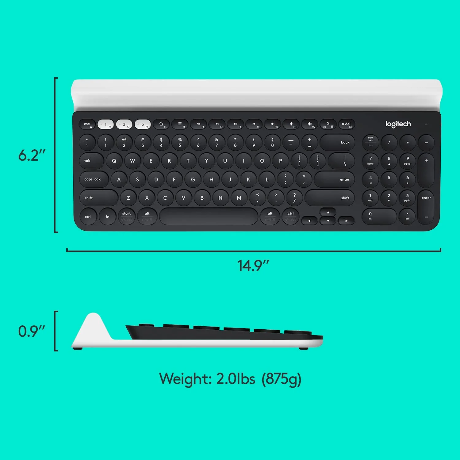 Logitech K780 Multi-Device Wireless Keyboard for Computer, Phone and Tablet Logitech K780 Multi-Device Wireless Keyboard for Computer, Phone and Tablet